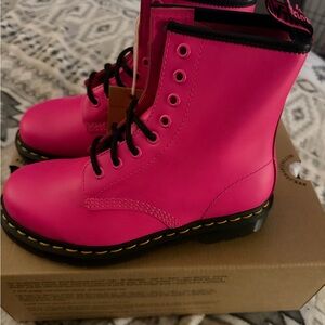 Dr. Martens Women's 1460 Clash Pink Combat Boots